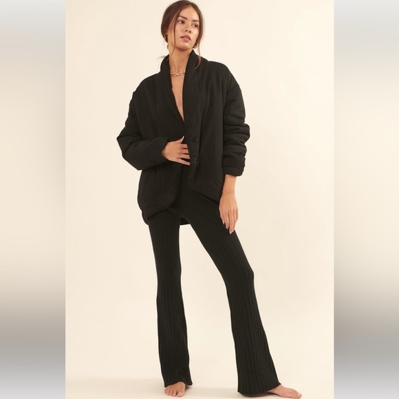 SALE | NEW "Live For the Moment" Solid Black Woven Jacket - Picture 3 of 6